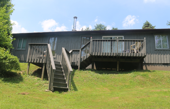 hillside, deck
